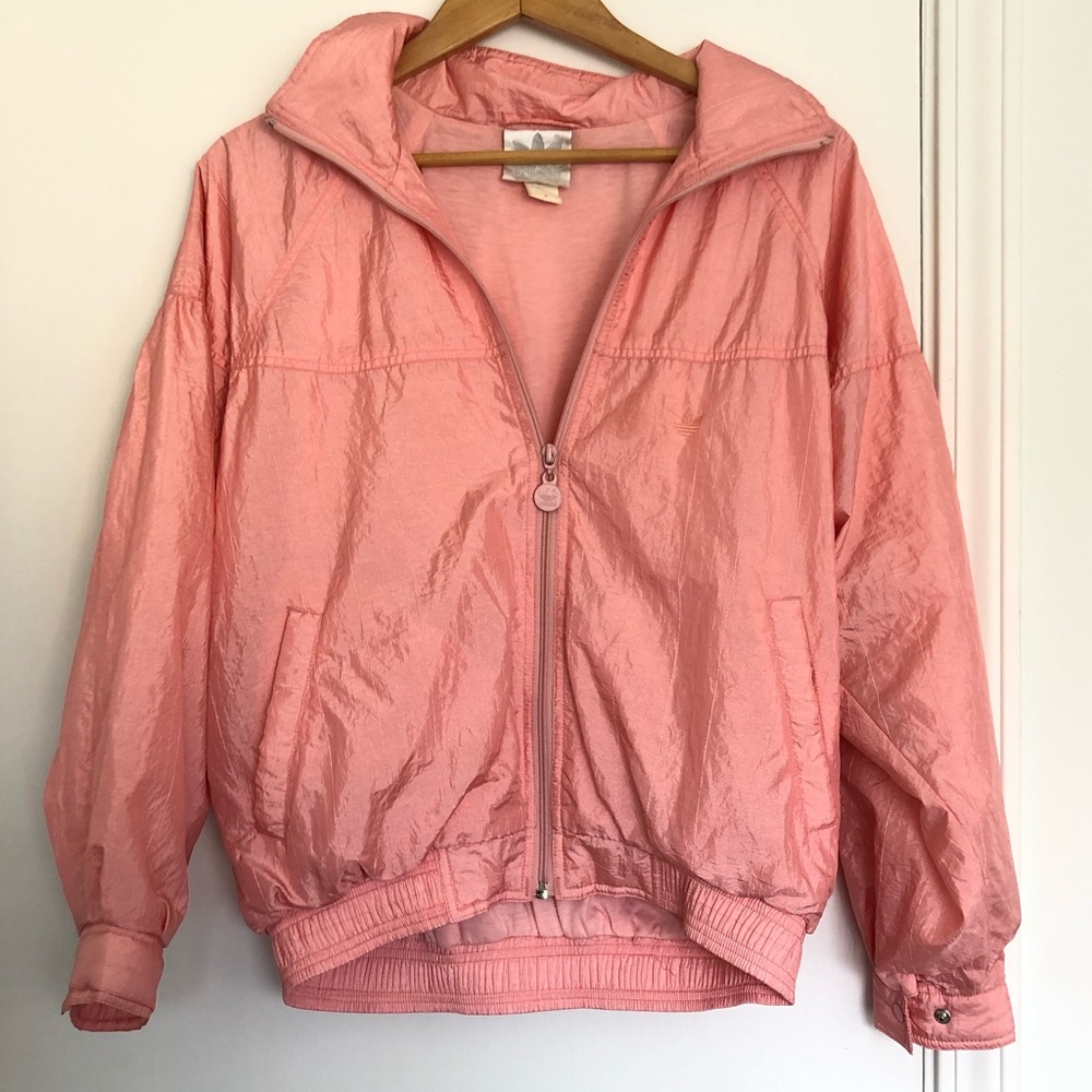 VTG Adidas Windbreaker Jacket Blush Bubblegum Pink